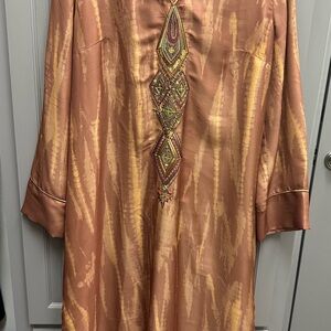 Soft Surroundings Copper Chemise with Embroidered Detail